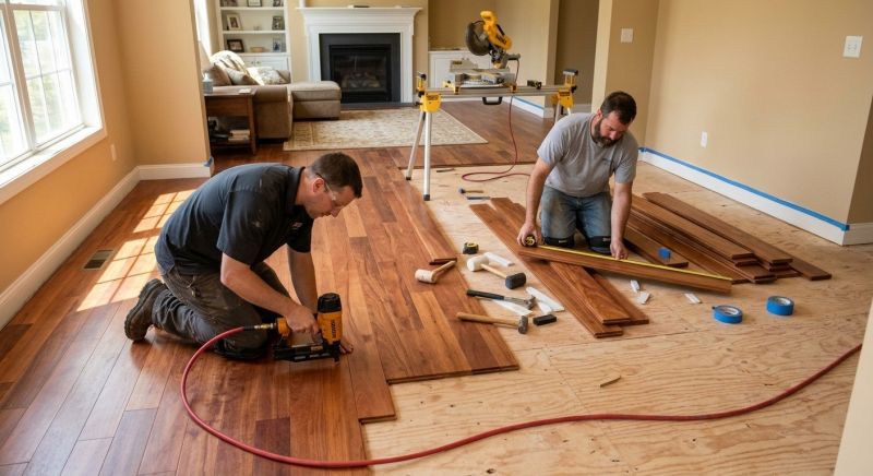 Cherry Floor Installation in Cabin John, MD