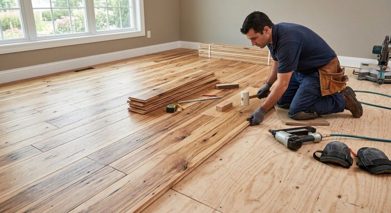 Hickory Floor Installation in Vienna, VA