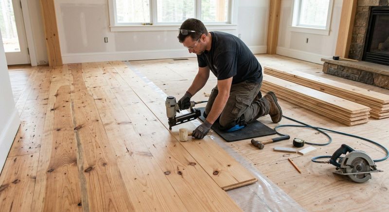 Pine Floor Installation in Vienna, VA
